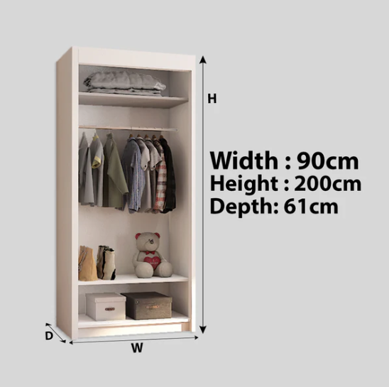 Chicago Modern Full Mirror Sliding Door Wardrobe – 2 or 3 Door Bedroom Closet