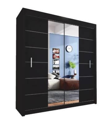 Lisbon Full Mirror Sliding Door Wardrobe – Available in 2 or 3 Door Designs for a Contemporary Bedroom