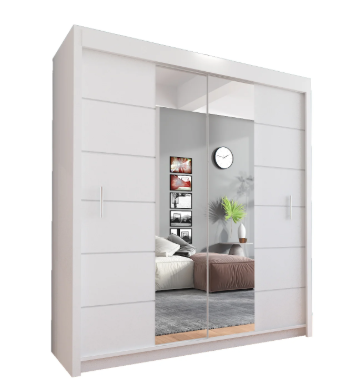 Lisbon Full Mirror Sliding Door Wardrobe – Available in 2 or 3 Door Designs for a Contemporary Bedroom