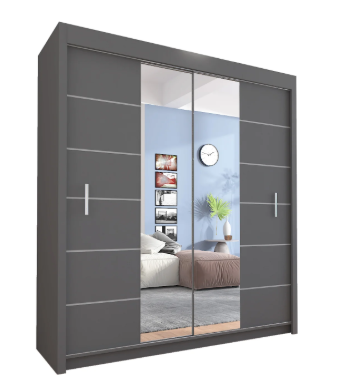 Lisbon Full Mirror Sliding Door Wardrobe – Available in 2 or 3 Door Designs for a Contemporary Bedroom
