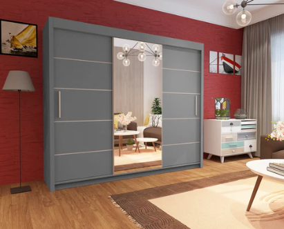 Lisbon Full Mirror Sliding Door Wardrobe – Available in 2 or 3 Door Designs for a Contemporary Bedroom