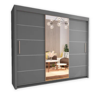 Lisbon Full Mirror Sliding Door Wardrobe – Available in 2 or 3 Door Designs for a Contemporary Bedroom