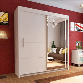 Upgrade Your Bedroom with the Vision Full Mirror Sliding Wardrobe – 2 or 3 Door Options