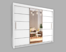 Upgrade Your Bedroom with the Vision Full Mirror Sliding Wardrobe – 2 or 3 Door Options