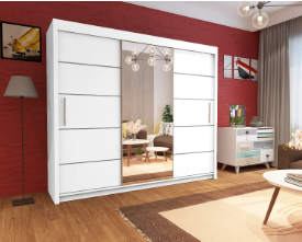 Upgrade Your Bedroom with the Vision Full Mirror Sliding Wardrobe – 2 or 3 Door Options