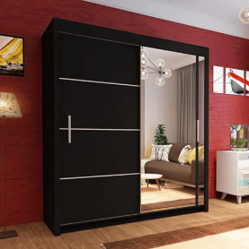 Upgrade Your Bedroom with the Vision Full Mirror Sliding Wardrobe – 2 or 3 Door Options