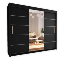 Upgrade Your Bedroom with the Vision Full Mirror Sliding Wardrobe – 2 or 3 Door Options
