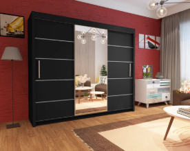Upgrade Your Bedroom with the Vision Full Mirror Sliding Wardrobe – 2 or 3 Door Options