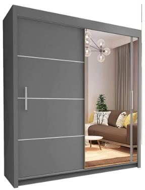 Upgrade Your Bedroom with the Vision Full Mirror Sliding Wardrobe – 2 or 3 Door Options