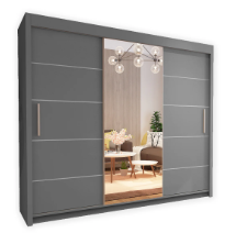 Upgrade Your Bedroom with the Vision Full Mirror Sliding Wardrobe – 2 or 3 Door Options