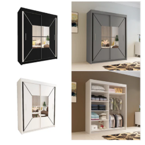 Transform Your Bedroom with the Nicole Double Mirror Sliding Wardrobe