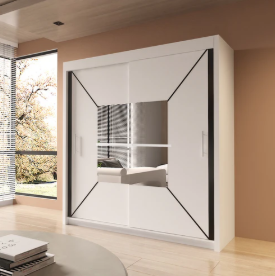 Transform Your Bedroom with the Nicole Double Mirror Sliding Wardrobe