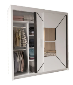 Transform Your Bedroom with the Nicole Double Mirror Sliding Wardrobe