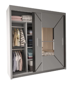 Transform Your Bedroom with the Nicole Double Mirror Sliding Wardrobe
