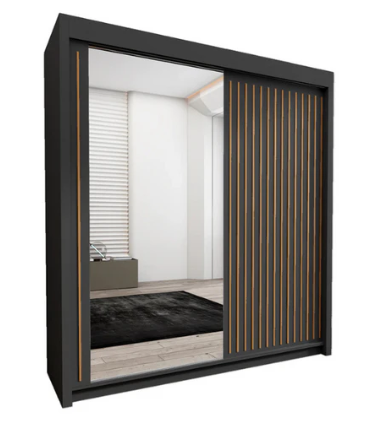 Royal Modern Sliding Mirror Wardrobe – Available in 2 & 3 Door Designs
