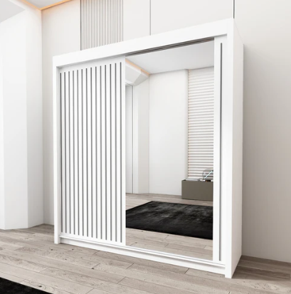 Royal Modern Sliding Mirror Wardrobe – Available in 2 & 3 Door Designs