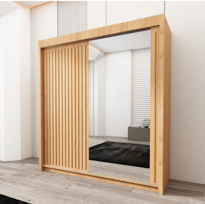 Royal Modern Sliding Mirror Wardrobe – Available in 2 & 3 Door Designs