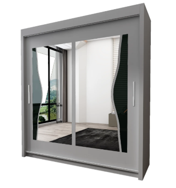 Elevate Your Bedroom with the Batumi Double Mirror Sliding Wardrobe