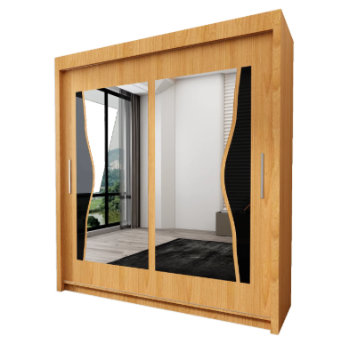Elevate Your Bedroom with the Batumi Double Mirror Sliding Wardrobe