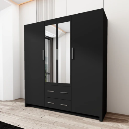 London Modern 4 Door Wardrobe – Elegant Bedroom Furniture