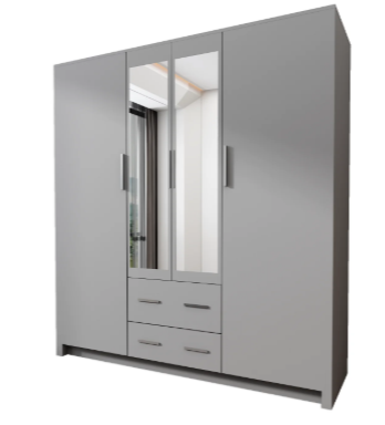 London Modern 4 Door Wardrobe – Elegant Bedroom Furniture