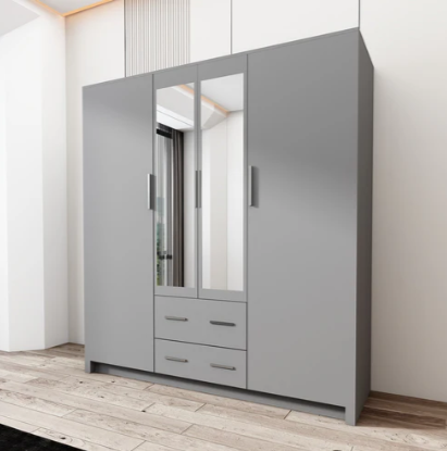 London Modern 4 Door Wardrobe – Elegant Bedroom Furniture