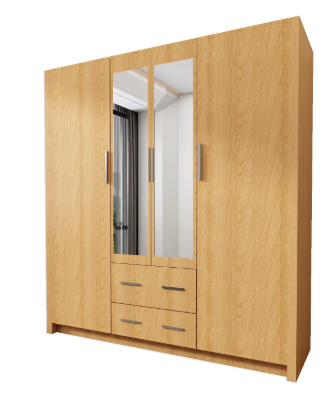 London Modern 4 Door Wardrobe – Elegant Bedroom Furniture