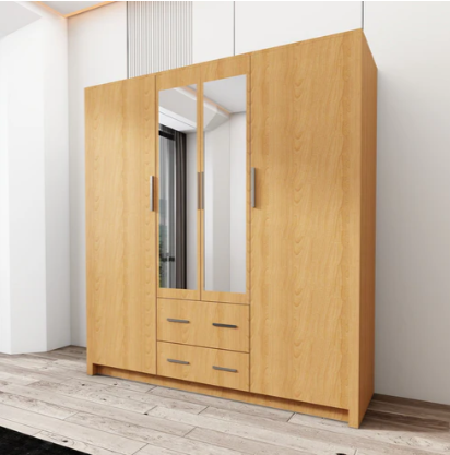London Modern 4 Door Wardrobe – Elegant Bedroom Furniture