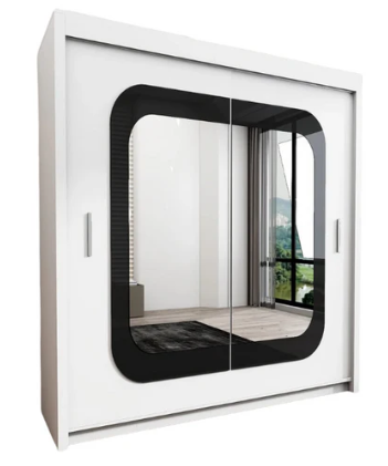 Sleek Modern Bedroom Wardrobe with Mirror Doors – Marika Design