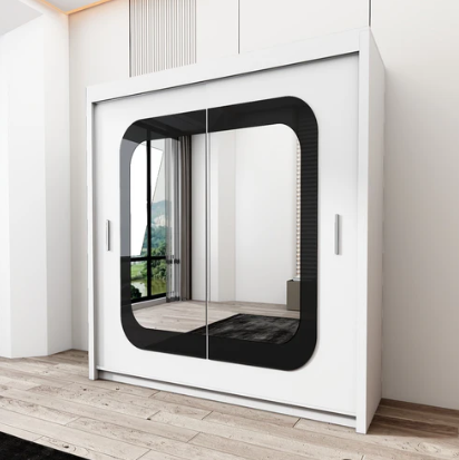 Sleek Modern Bedroom Wardrobe with Mirror Doors – Marika Design