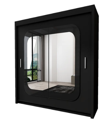 Sleek Modern Bedroom Wardrobe with Mirror Doors – Marika Design