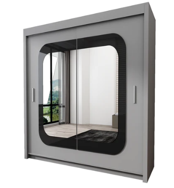 Sleek Modern Bedroom Wardrobe with Mirror Doors – Marika Design