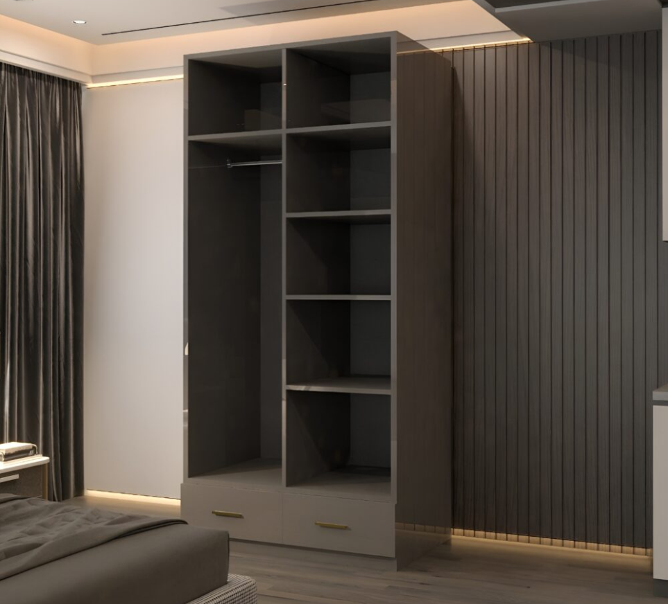 Lugano 2 Door High Glass Wardrobe