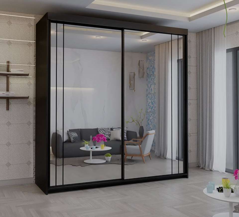 Serbia White Sliding Wardrobe 150cm/200cm