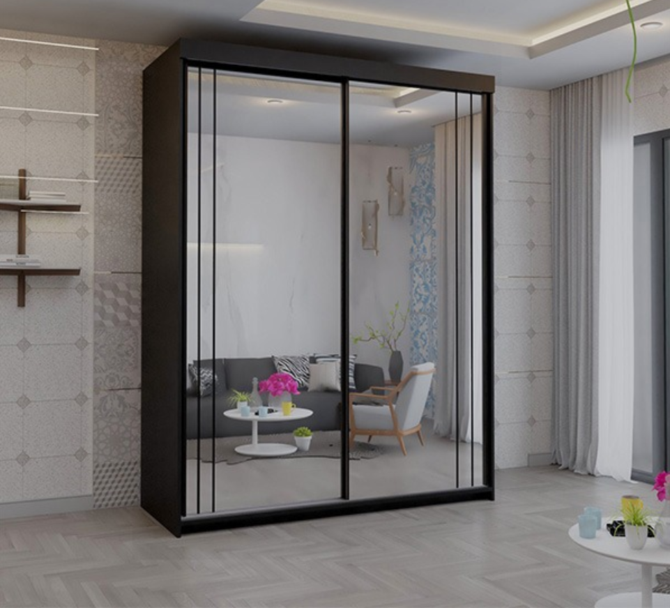 Serbia White Sliding Wardrobe 150cm/200cm