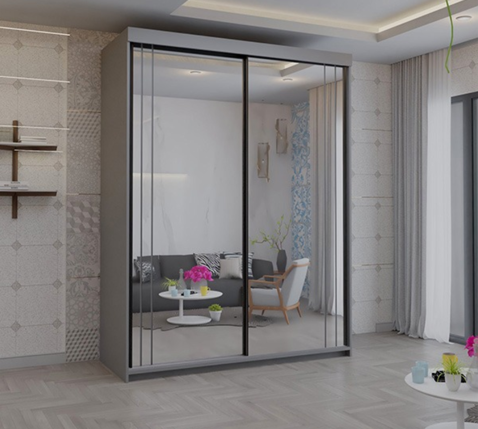 Serbia White Sliding Wardrobe 150cm/200cm