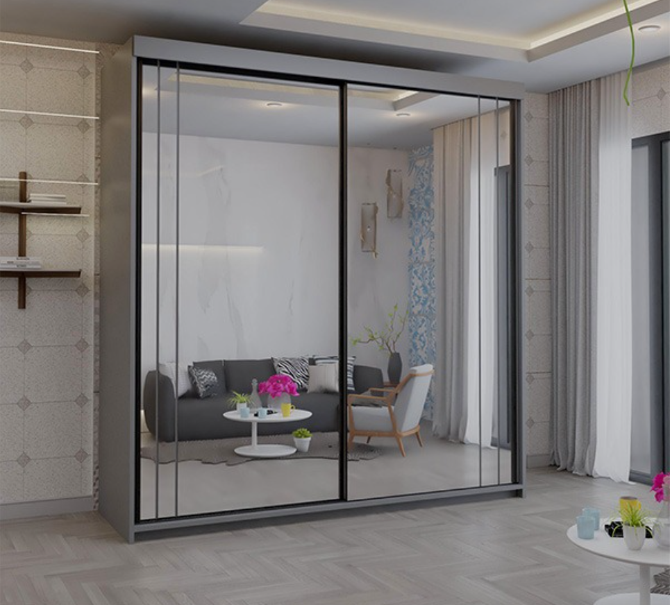 Serbia White Sliding Wardrobe 150cm/200cm