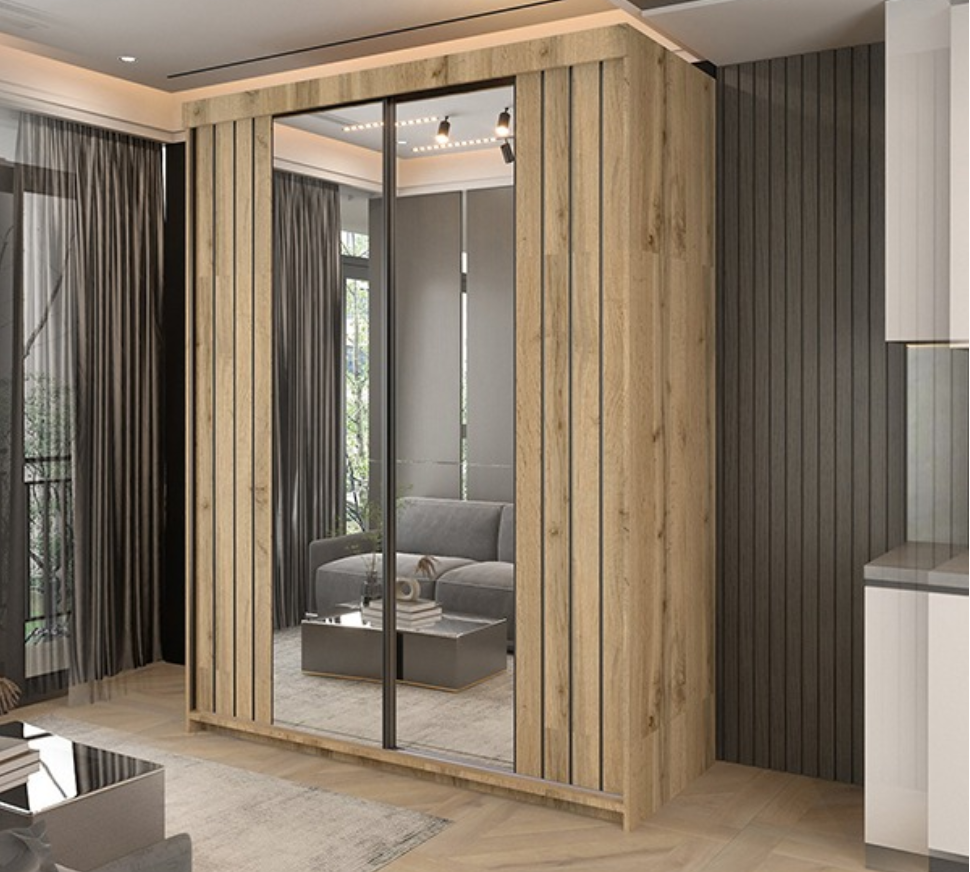 Marbella White Sliding Wardrobe 150cm/200cm