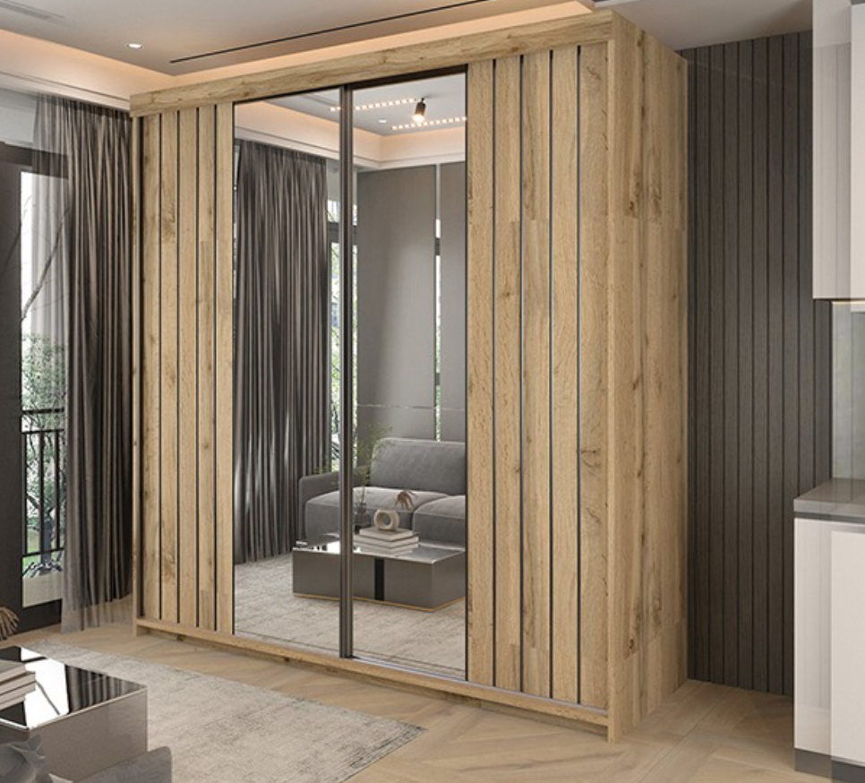 Marbella White Sliding Wardrobe 150cm/200cm