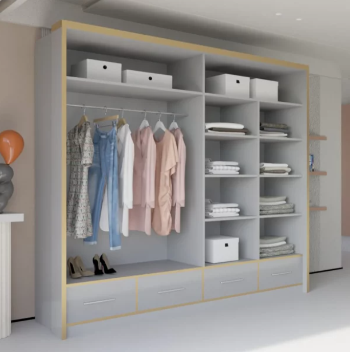 SYDNEY HIGH GLOSS WARDROBE 203cm/253cm