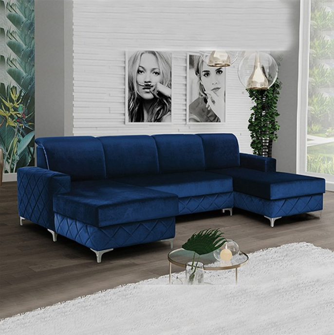 BORYS BLUE SOFA BED LARGE