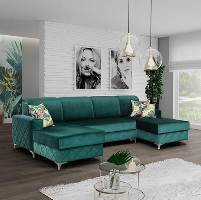 BORYS GREEN SOFA BED LARGE