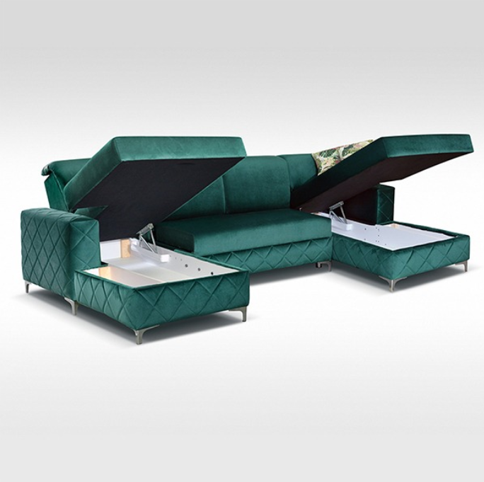 BORYS GREEN SOFA BED LARGE