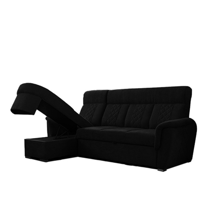 SELLY BLACK SMALL SOFA BED