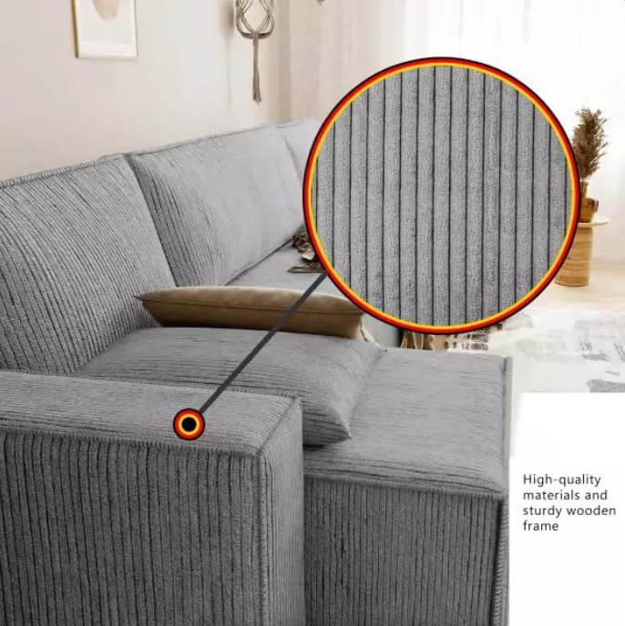 Fabric Grey 3 Seater Sofa Bed