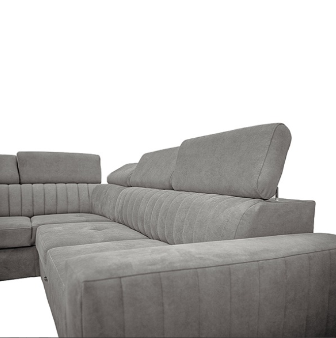 HOUSTON GREY CORNER SOFA BED