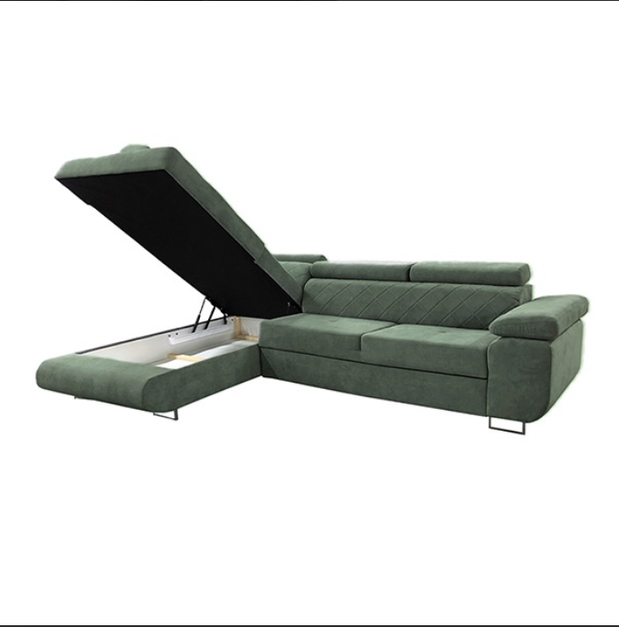 LAGUNA GREEN CORNER SOFA BED