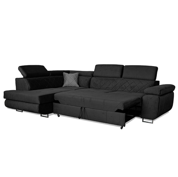 LAGUNA BLACK CORNER SOFA BED