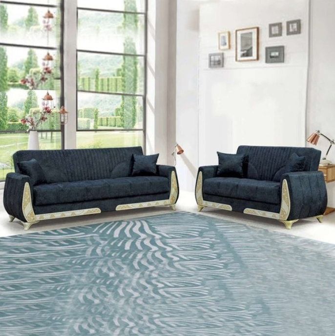 APPLE GREY 3+2 SOFA BED