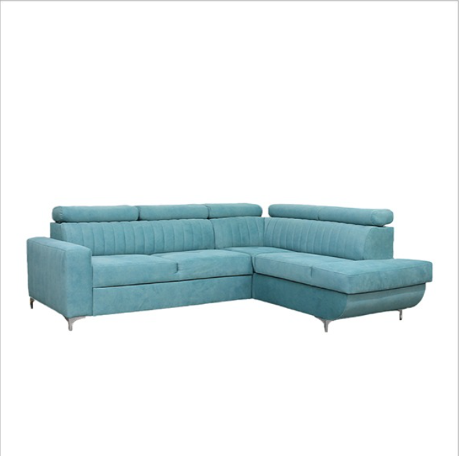 HOUSTON SKY BLUE CORNER SOFA BED